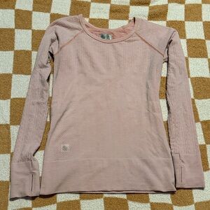 Athleta Light Pink Textured Top